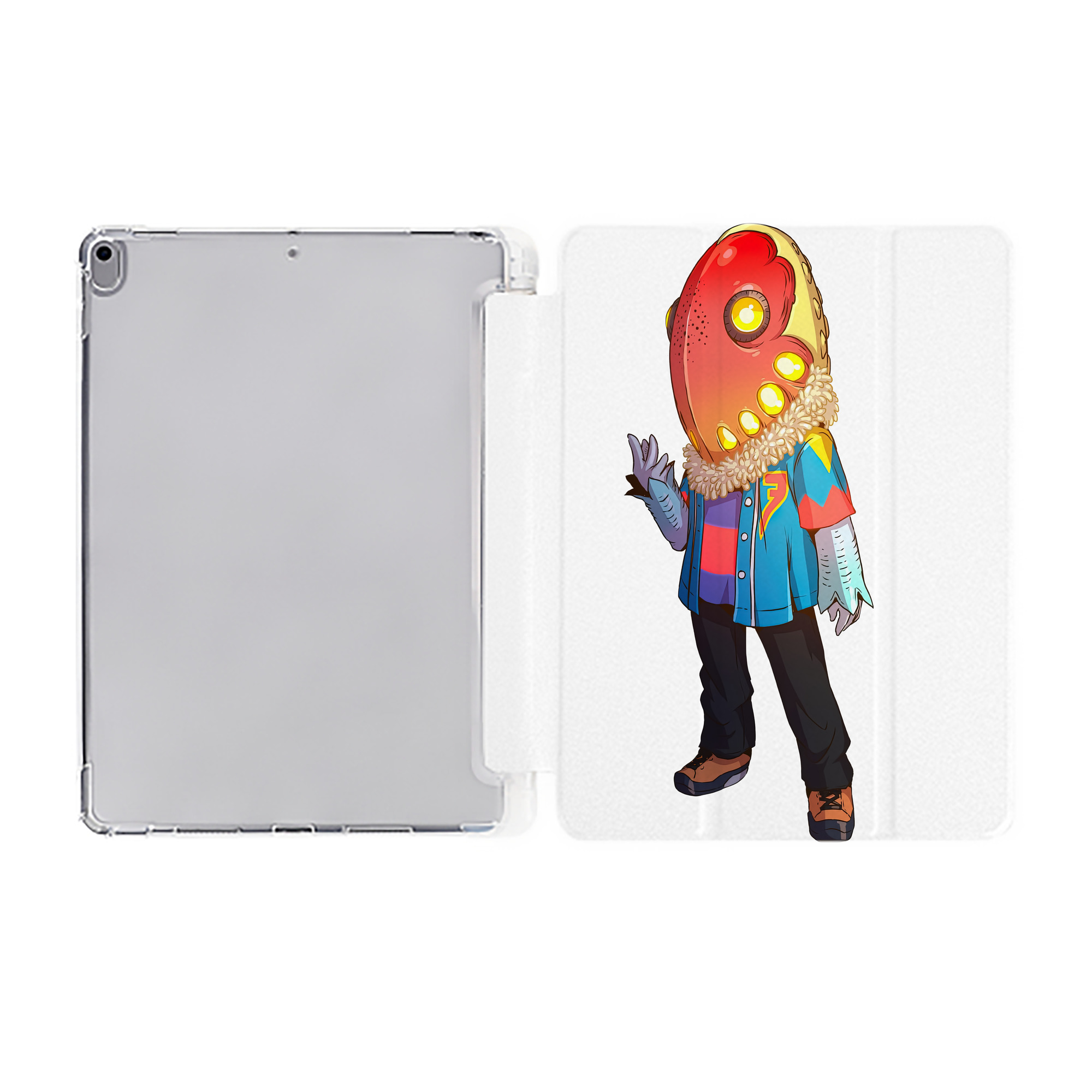 （画像用） ウルトラマン Ultraman IPad ケース ペン収納付き 三つ折りスタンド PUレザー×シリコン 対応機種9.5/10.5/10.9インチ